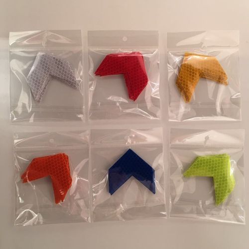10Pcs Car Reflector Sticker Safety Warning Reflective