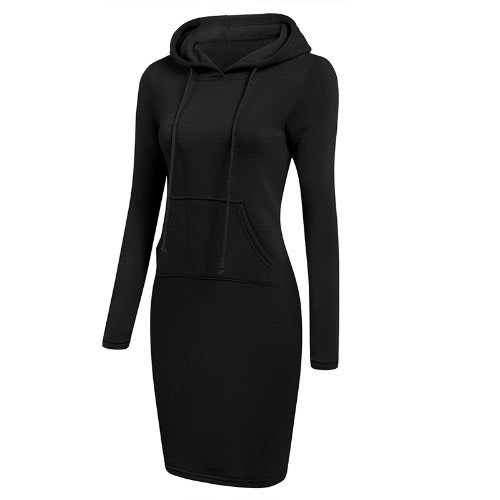 Women Hoodie Dress With Pocket