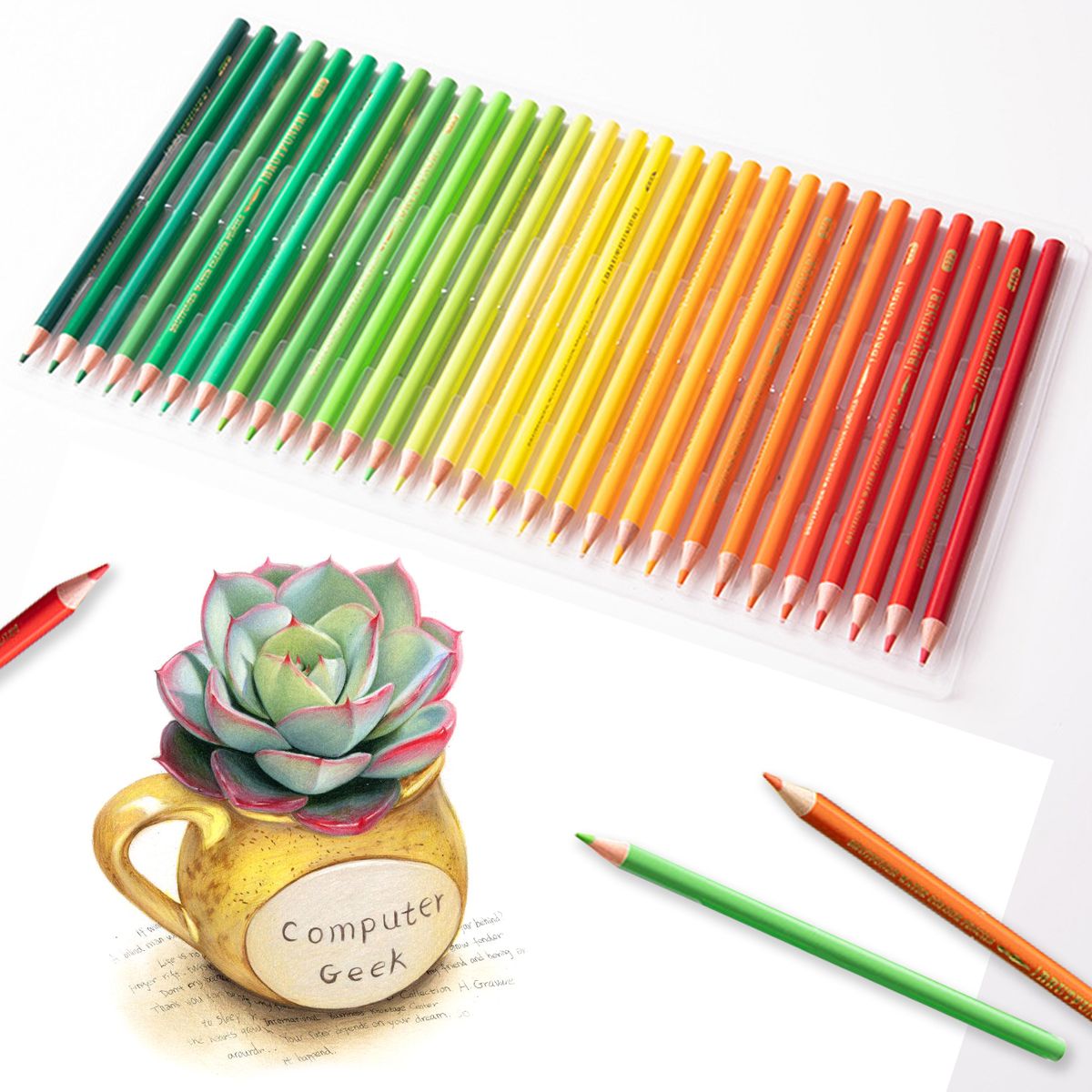 48/72/120/150/180 Watercolor Pencils Set Pre-Sharpened