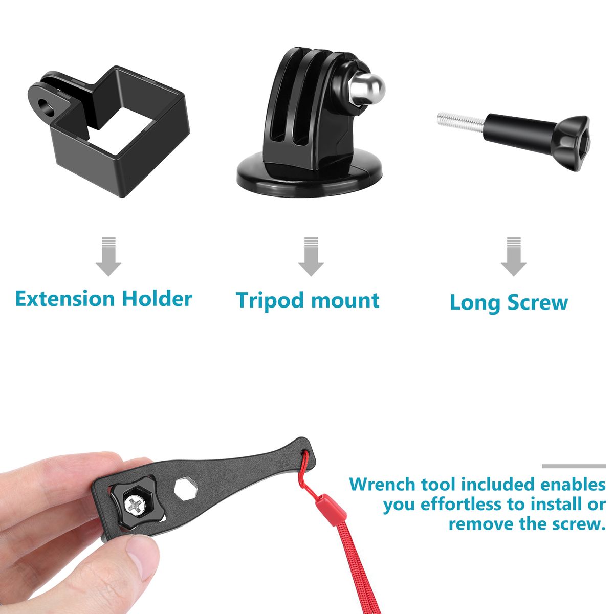 20-in-1 Expansion Accessory Kit For Osmo Pocket Handheld Camera: Chest Strap, Bike Mount, Backpack Clip, Flexible Tripod, Car Suction Cup, Selfie Stick For Skiing Skating Running Bicycling