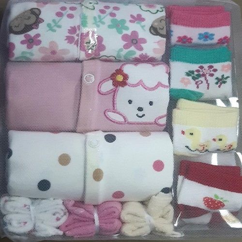 10 In 1 Unisex New Born Gift Pack (sleepsuit) - Pink Variant