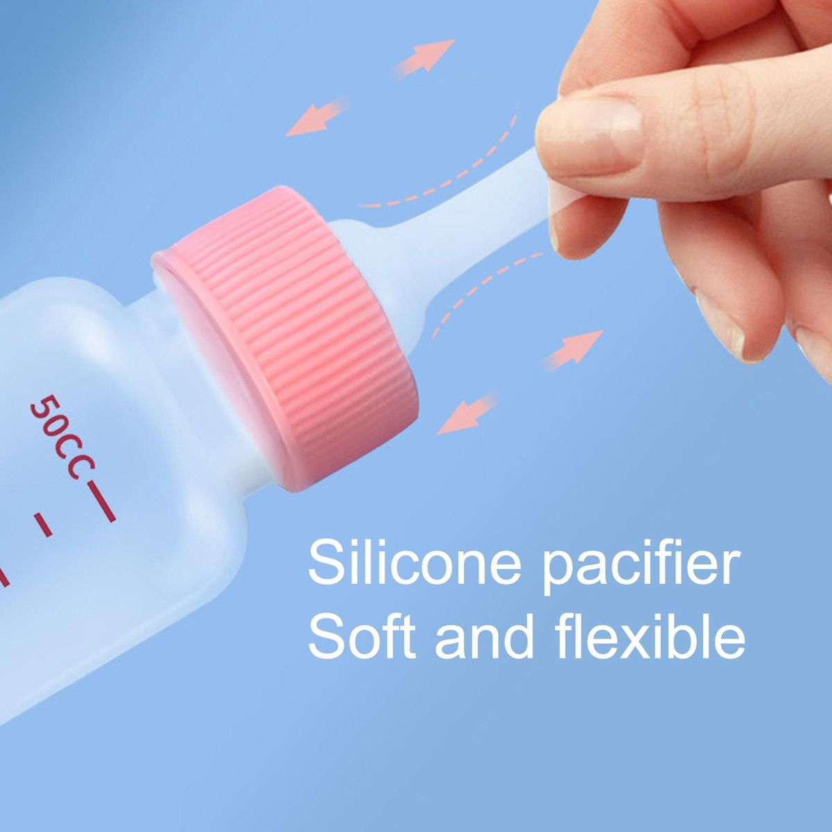 6Pcs Dog Milk Bottle Puppy Kitten Bottle Pet Drink Bottle Pink