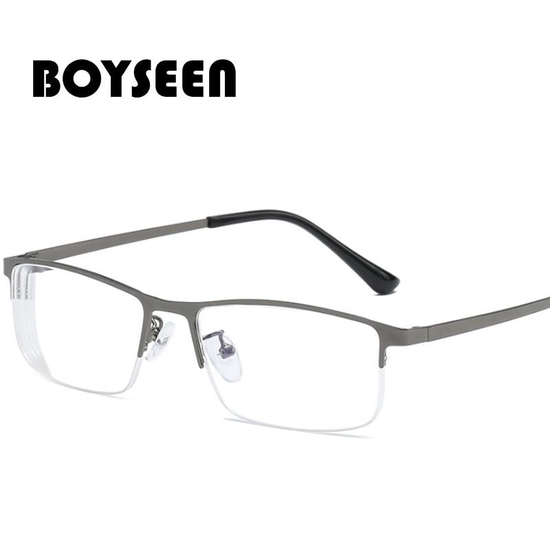 BOYSEEN New Half-frame Anti-blue Light Myopia Mirror Finished Men's Myopia Glasses Optical Finished Mirror LG190