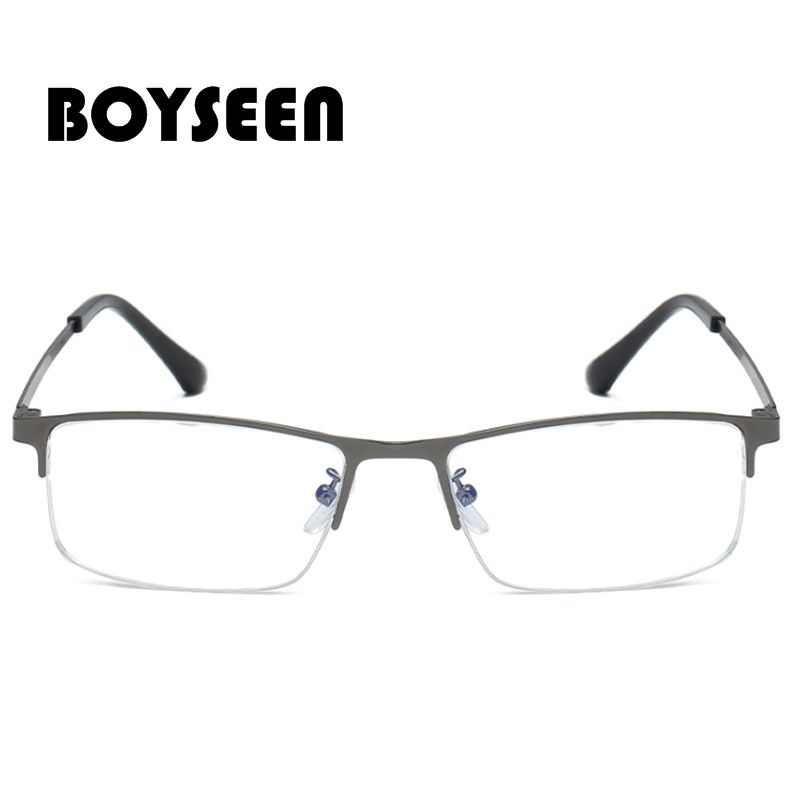 BOYSEEN New Half-frame Anti-blue Light Myopia Mirror Finished Men's Myopia Glasses Optical Finished Mirror LG190