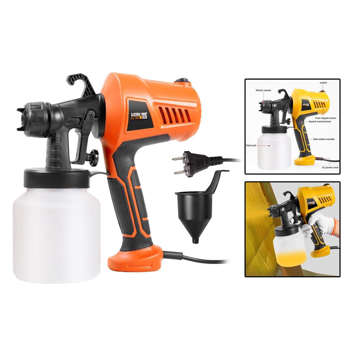 Paint Sprayer, Paint  HVLP  Electric Orange