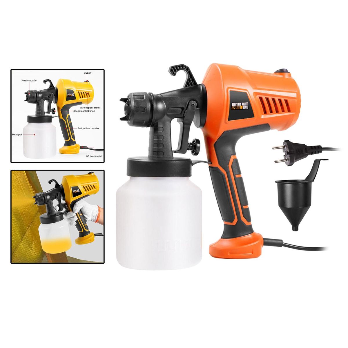 Paint Sprayer, Paint  HVLP  Electric Orange