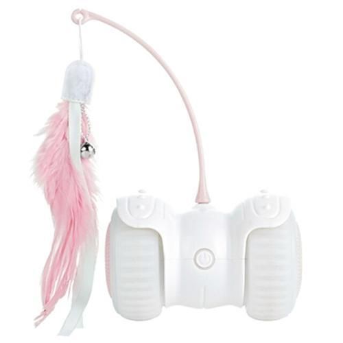 Robotic Cat Toys for Indoor Cats Remote Control USB Rechargeable Colorful LED Lights Automatic Interactive Electric Kitten Toy
