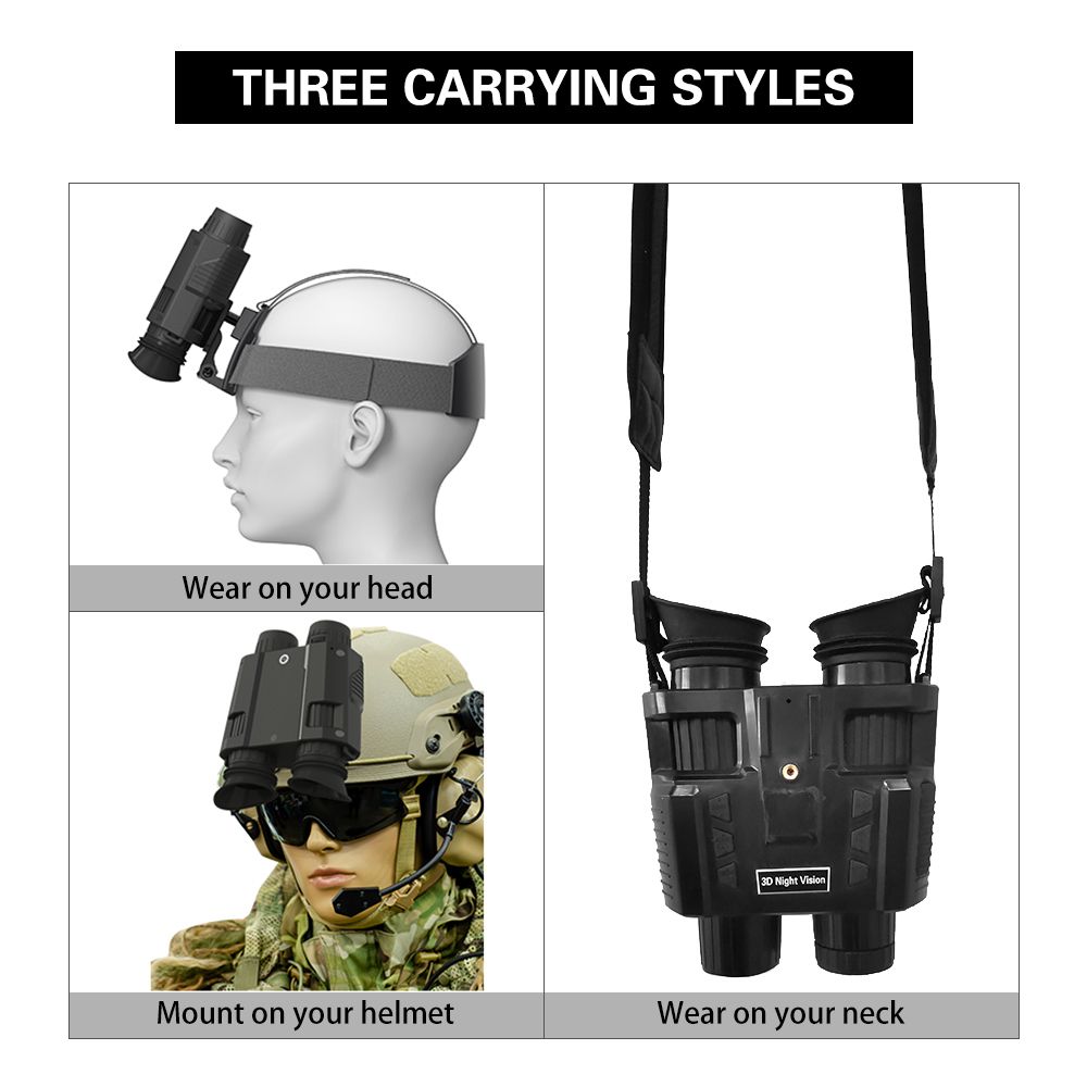 1080P Night Vision Goggles 8X Digital Zoom Infrared Hands