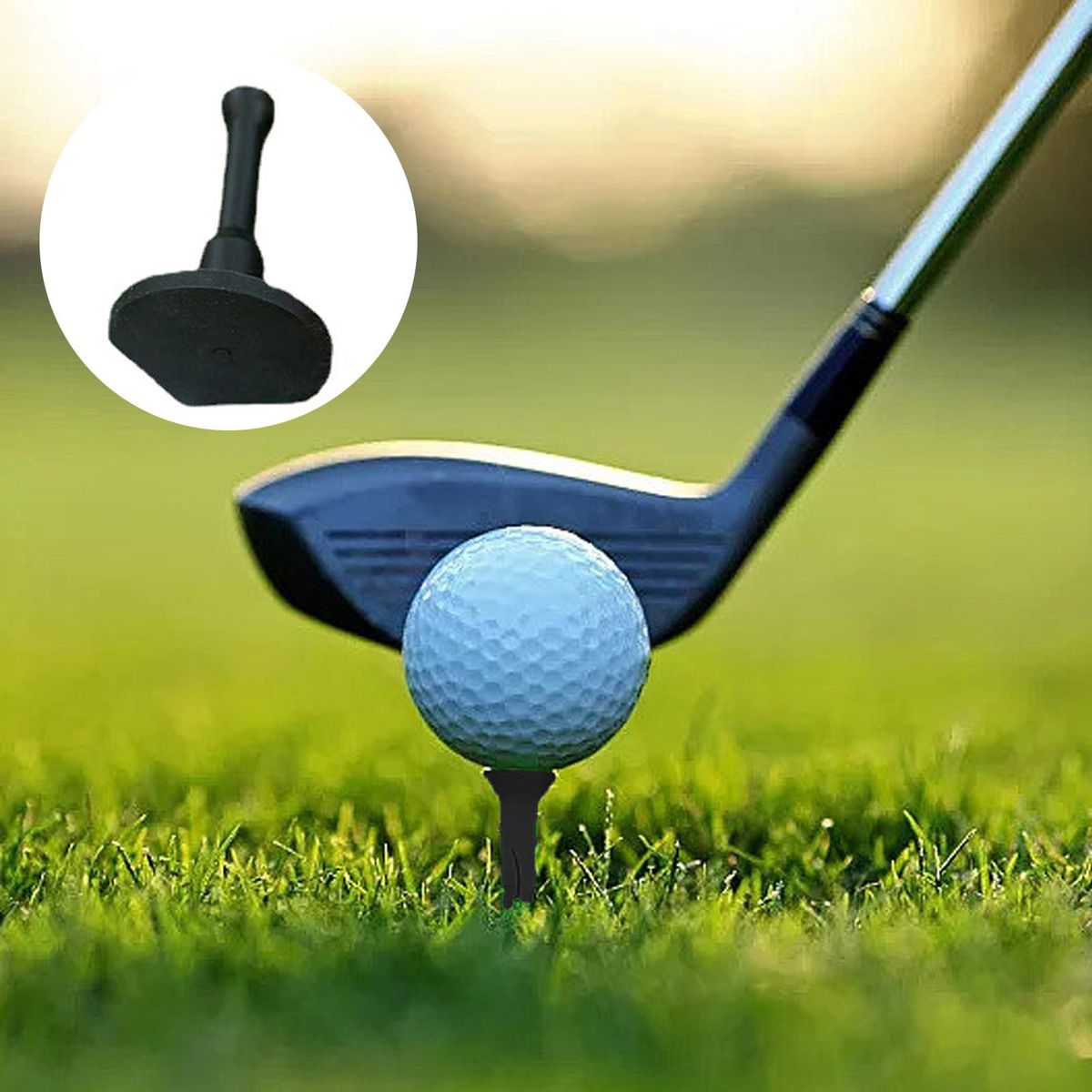 4Pcs Golf Ball Bases Small Golf Ball Stand Holder Tees Black