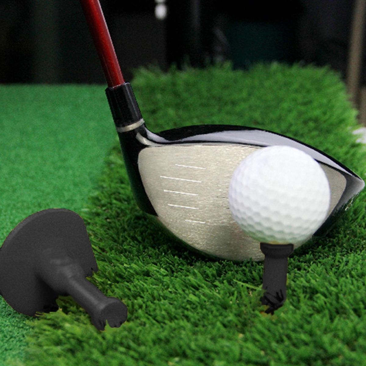 4Pcs Golf Ball Bases Small Golf Ball Stand Holder Tees Black