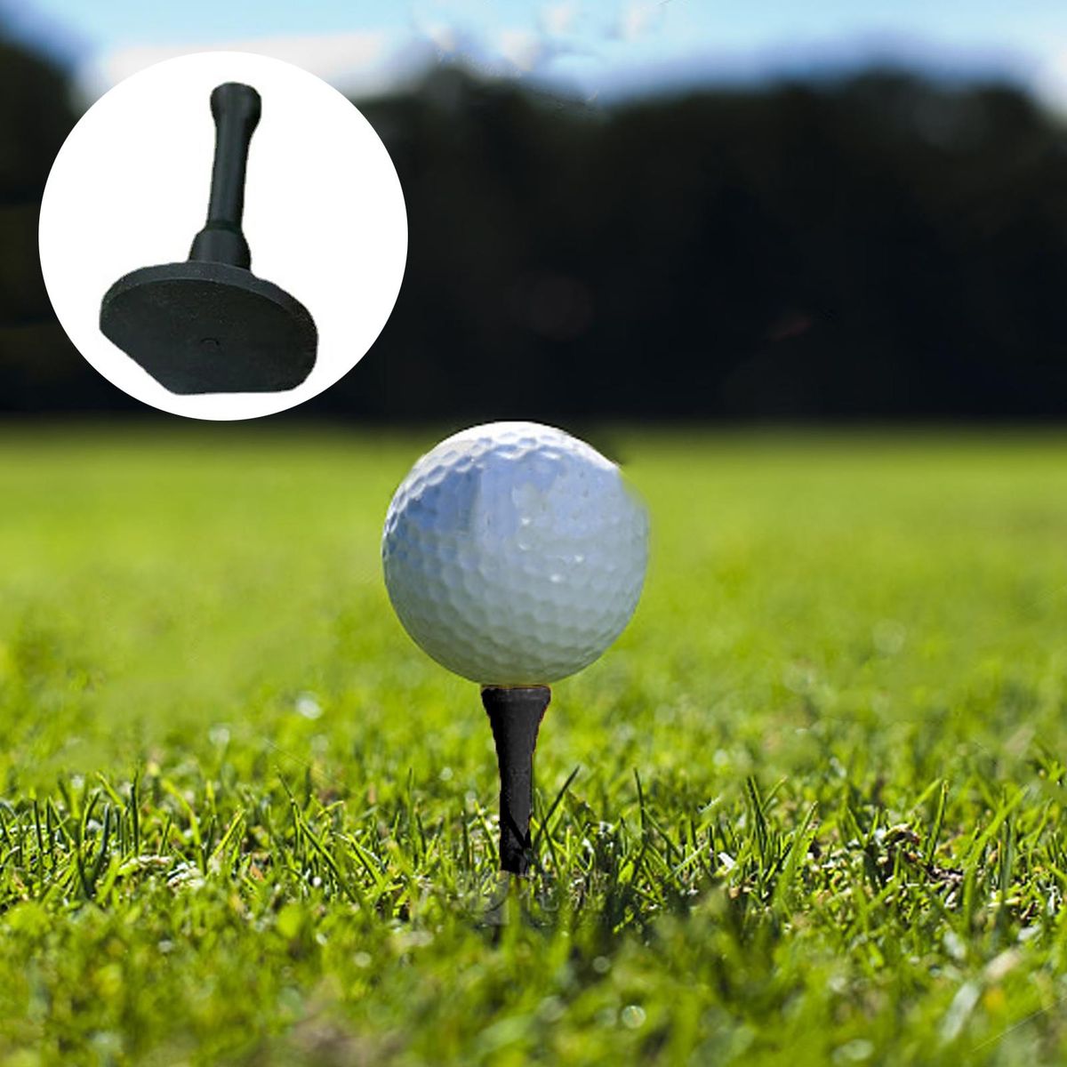 4Pcs Golf Ball Bases Small Golf Ball Stand Holder Tees Black