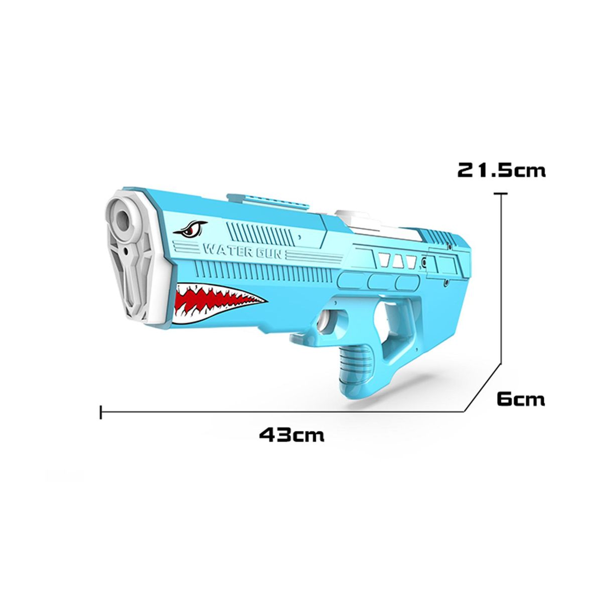 Electric Water Gun, Waterproof Automatic Cartoon Water Gun Outdoor Water Toy for Kids, Adults Grey
