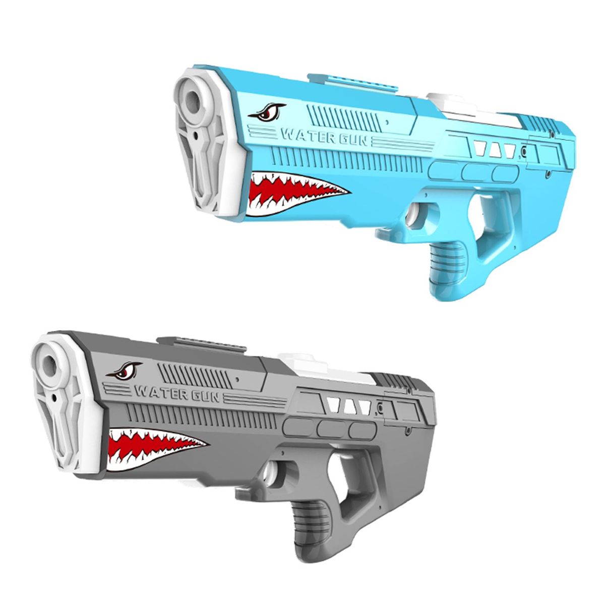 Electric Water Gun, Waterproof Automatic Cartoon Water Gun Outdoor Water Toy for Kids, Adults Grey