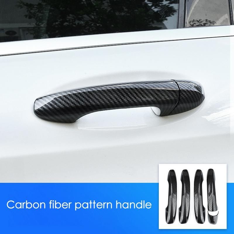 Door Handle Cover Trim for Mercedes Benz C E GLC GLB A B GLE GLS CLA GLA Class W213 W205 X253 2016 to 2020 Carbon Fiber