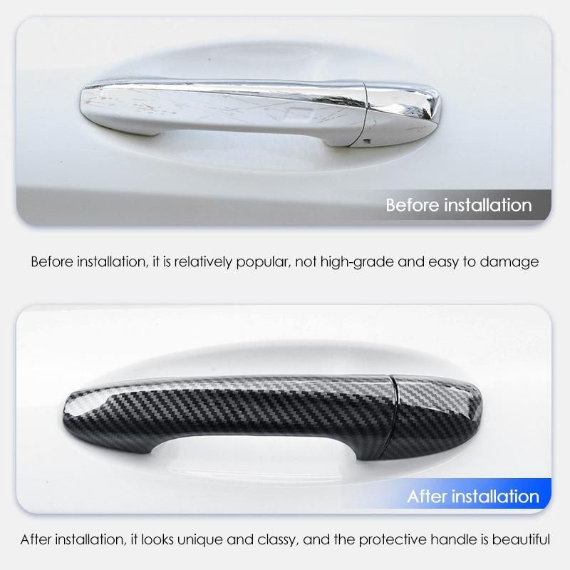 Door Handle Cover Trim for Mercedes Benz C E GLC GLB A B GLE GLS CLA GLA Class W213 W205 X253 2016 to 2020 Carbon Fiber