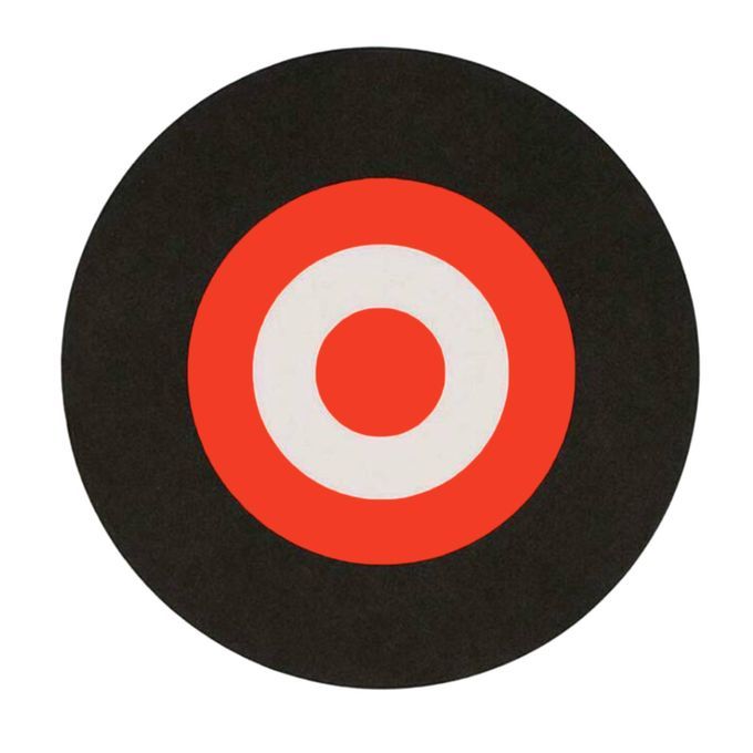 EVA Archery Arrow Target Round With 2pcs Colored Paper Black Red