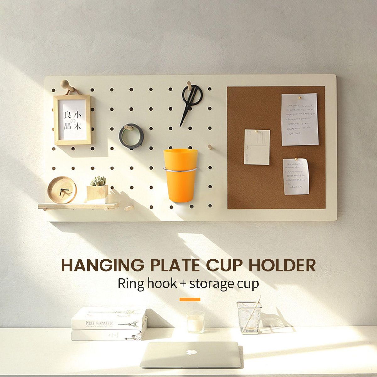 Pegboard Hooks with Pegboard Cup Holder Accessories (7 Color