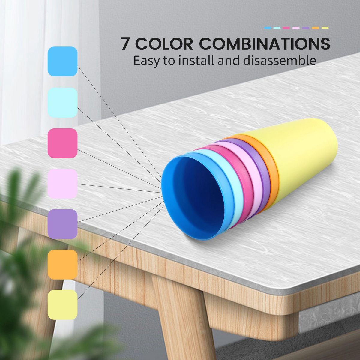 Pegboard Hooks with Pegboard Cup Holder Accessories (7 Color