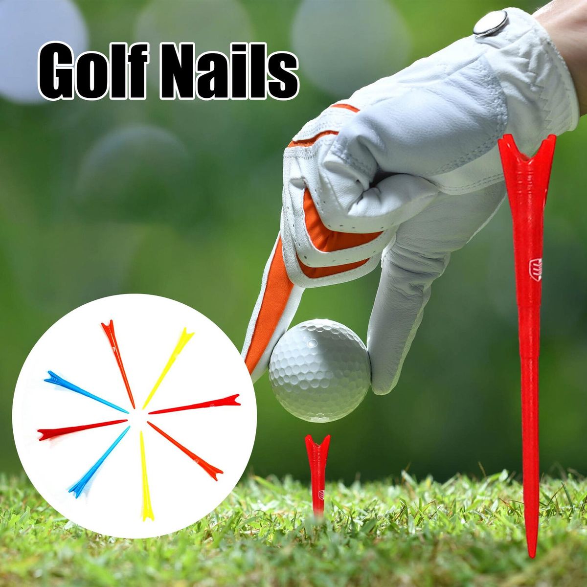 Colorful Plastic Golf Tees Set Reduce Friction Improve Accuracy