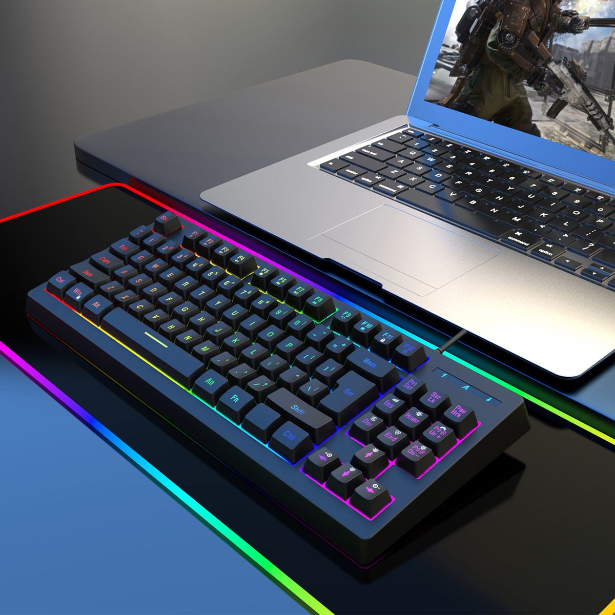 Y200 USB Wired Gaming Keyboard Membrane Keyboard 87