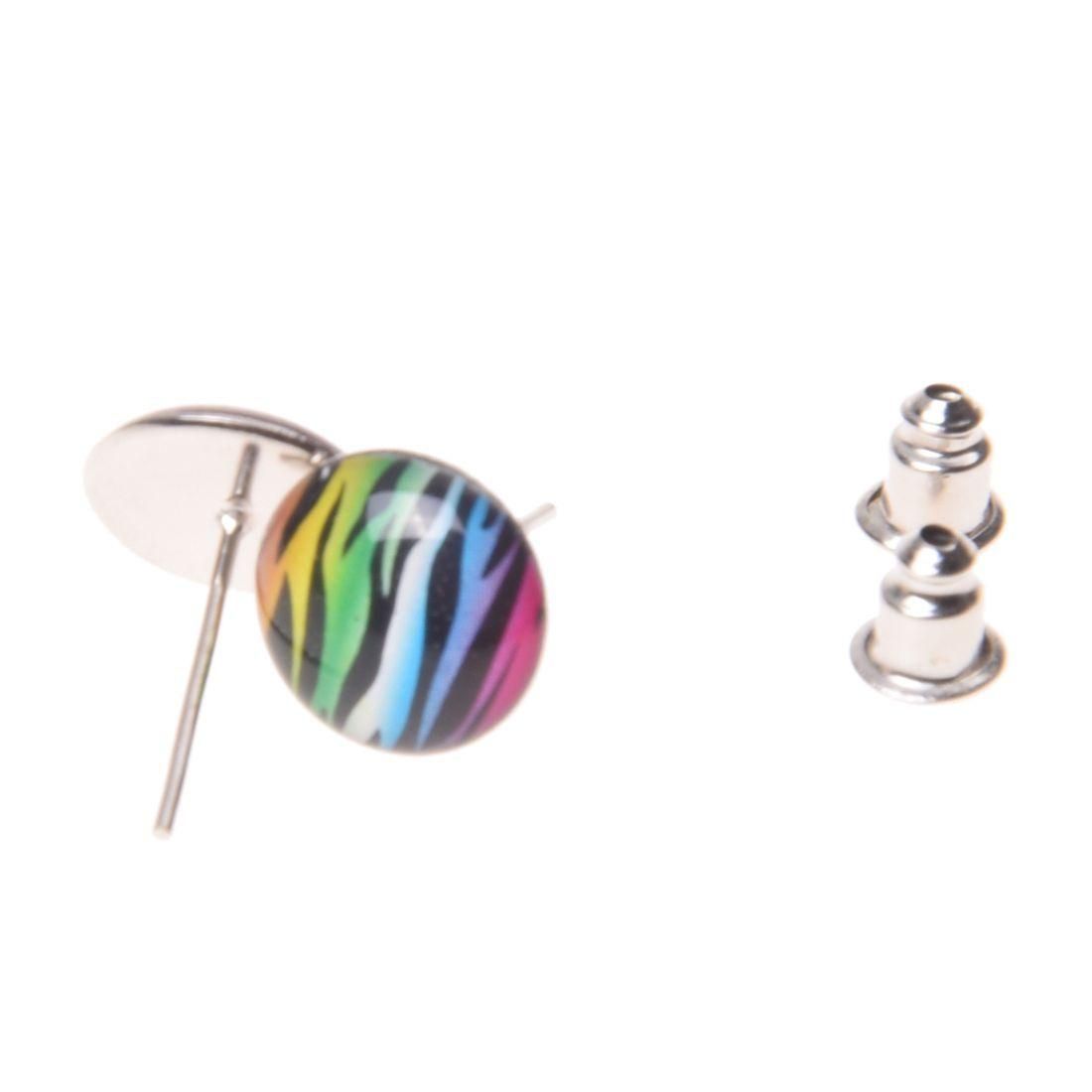 12 Pairs Women Colorful Round Ear Studs Earrings
