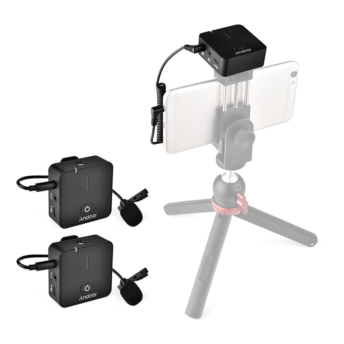 MX5 2.4G Wireless Recording Microphone System