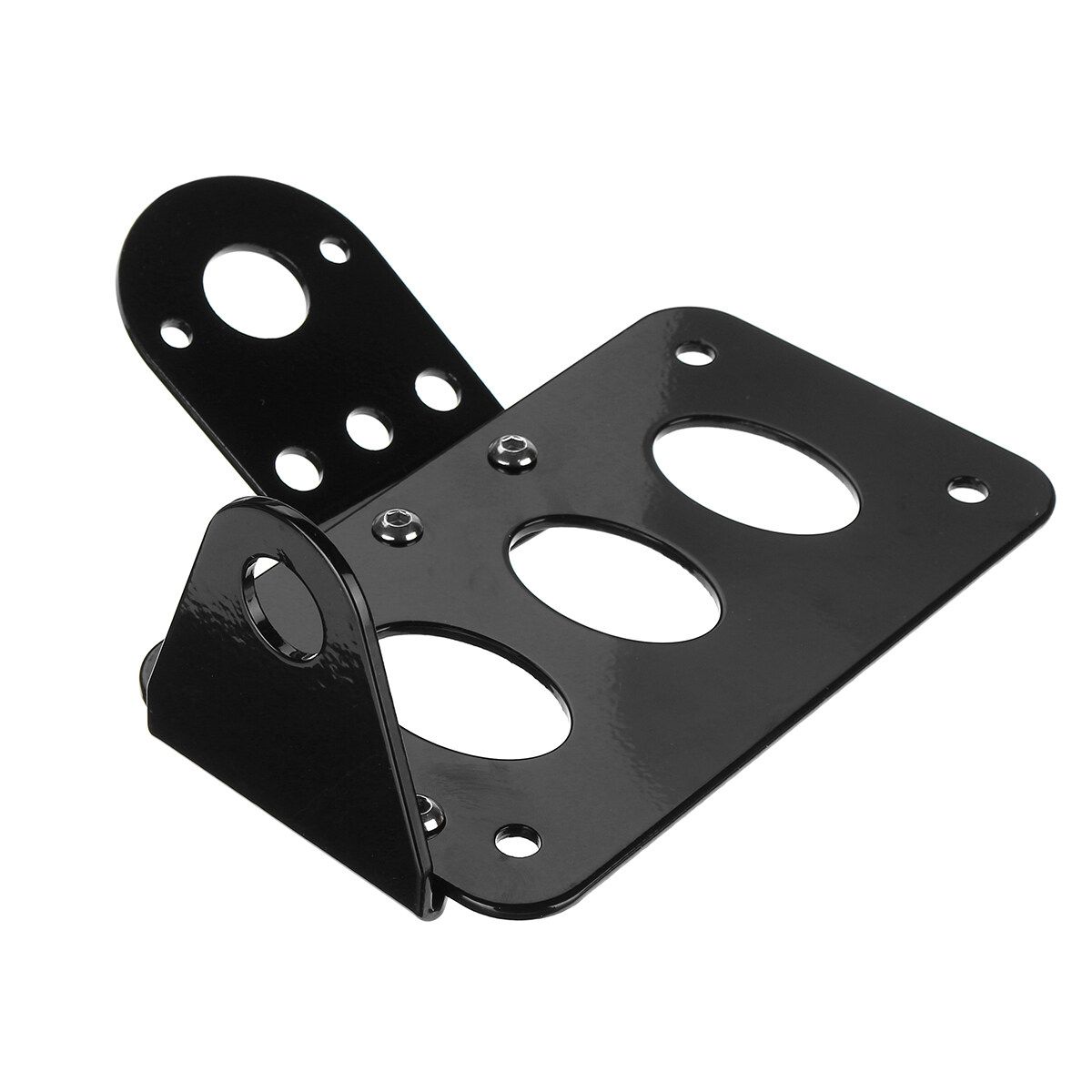 Motorcycle Side Mounted Number Plate Holder Tail Light Bracket Frame