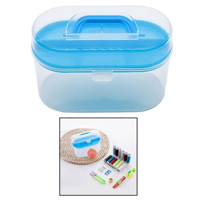 Plastic Storage Box Sewing Thread Spools Container Case Organizer A