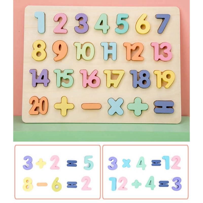 Kid Early Wooden Jigsaw Toys Baby Puzzle Board -