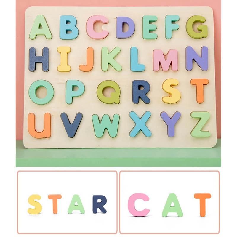Kid Early Wooden Jigsaw Toys Baby Puzzle Board -