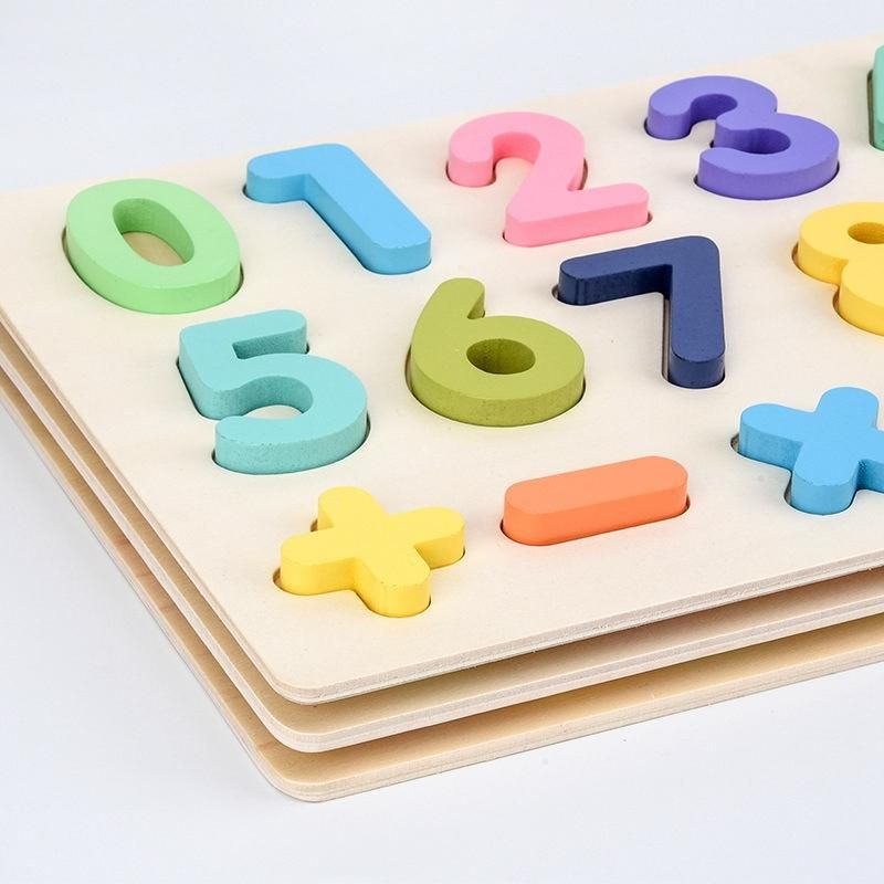 Kid Early Wooden Jigsaw Toys Baby Puzzle Board -