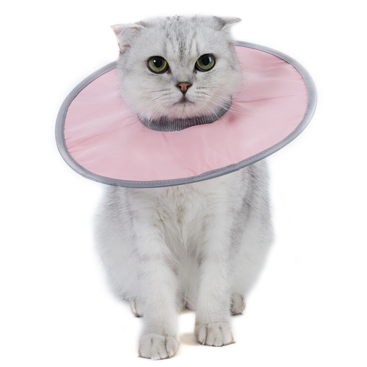 Cat Cone Collar Stop Licking Adjustable Ribbing Neck