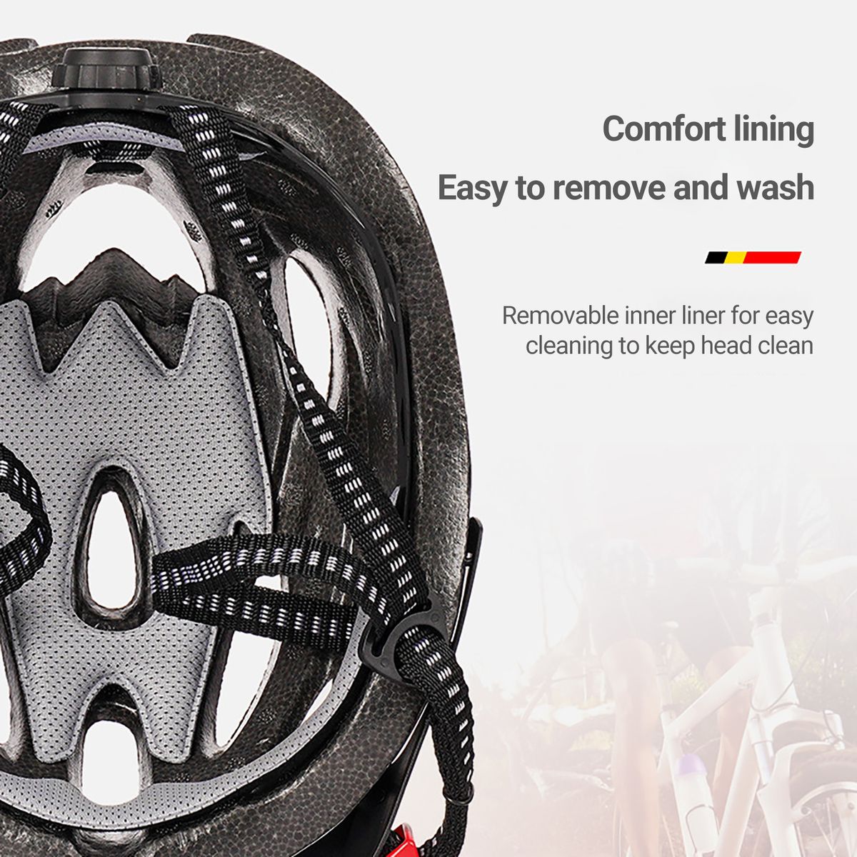 Road Bicycle Helmet Tough Buckle Bicycle Helmet Black