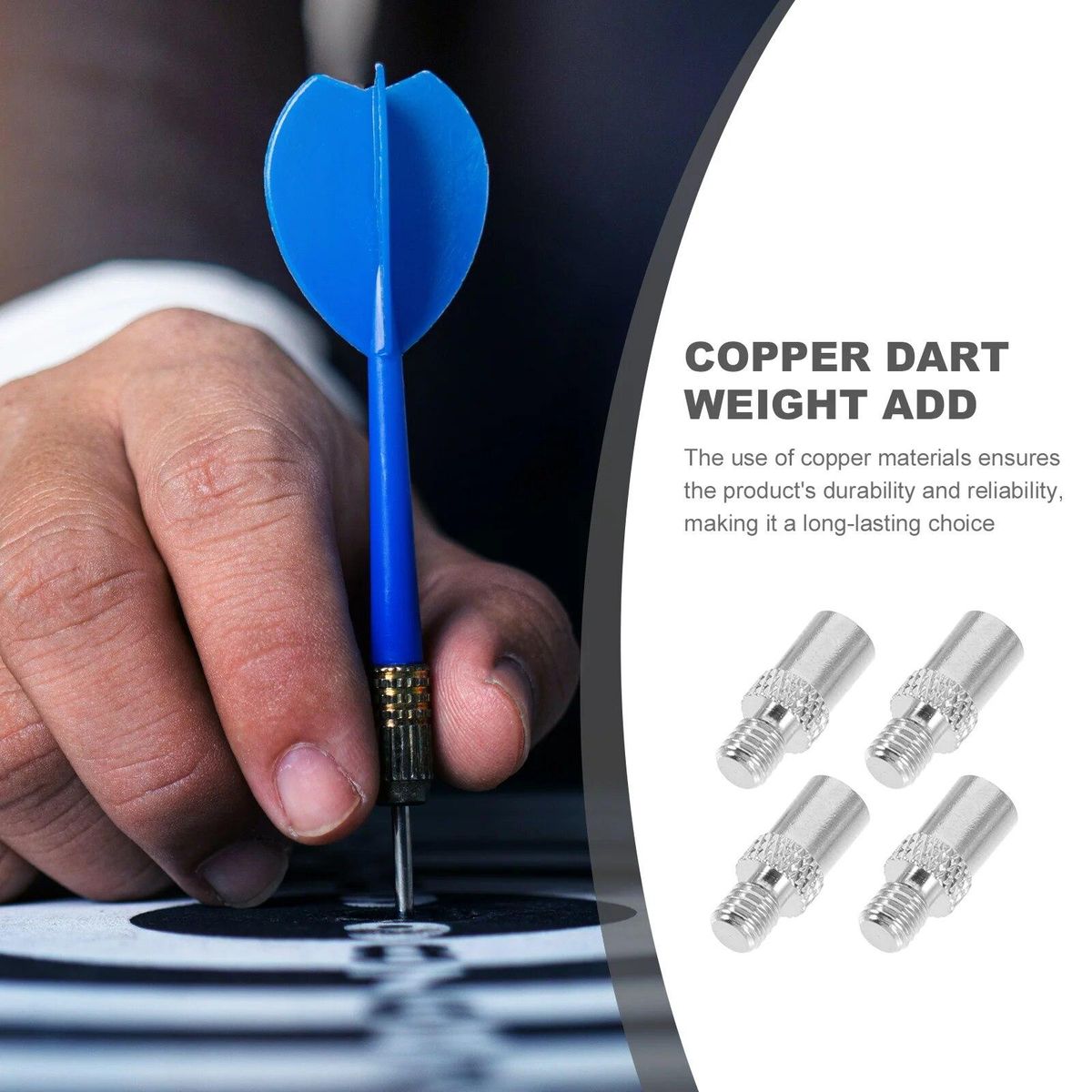 4 Pcs Dart Accessories Weight Length Adjuster Copper Metal Added Thread Weights