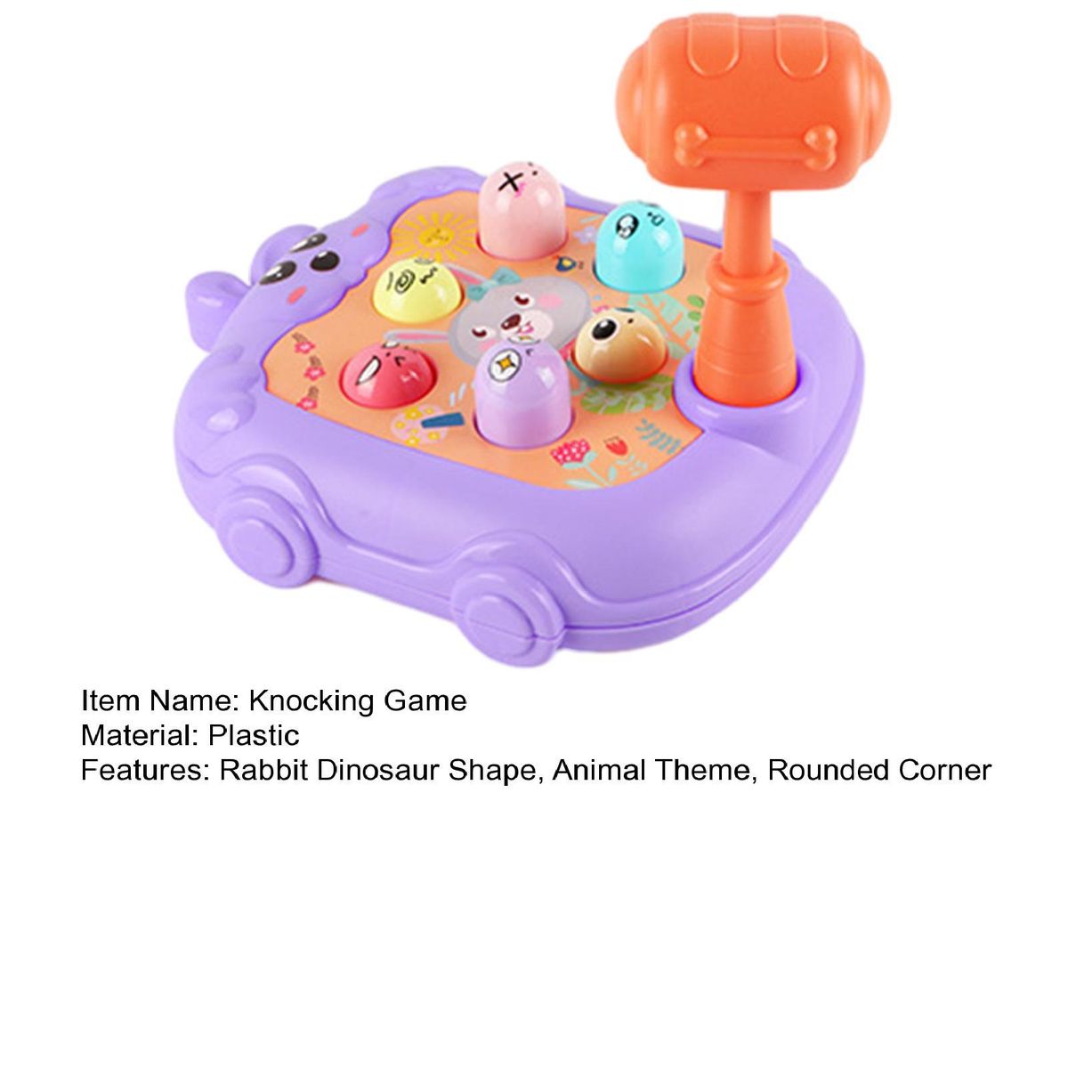 Toddler Educational Birthday Gift Whack-a-friend Hammering Game Purple