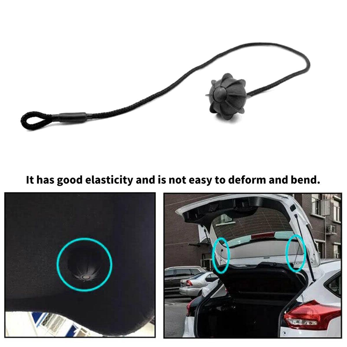 Interior Rear Parcel Shelf String Tonneau Cover Strap Cord