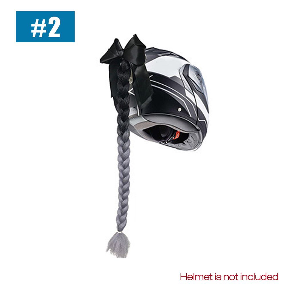 Motorcycles Gradient Ramp Helmet Decorate Braids Retro