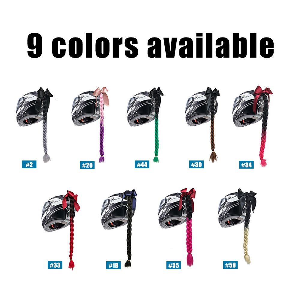 Motorcycles Gradient Ramp Helmet Decorate Braids Retro