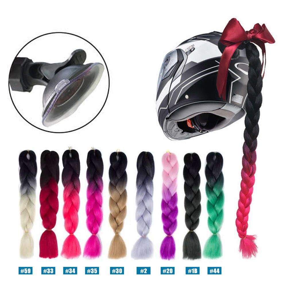 Motorcycles Gradient Ramp Helmet Decorate Braids Retro