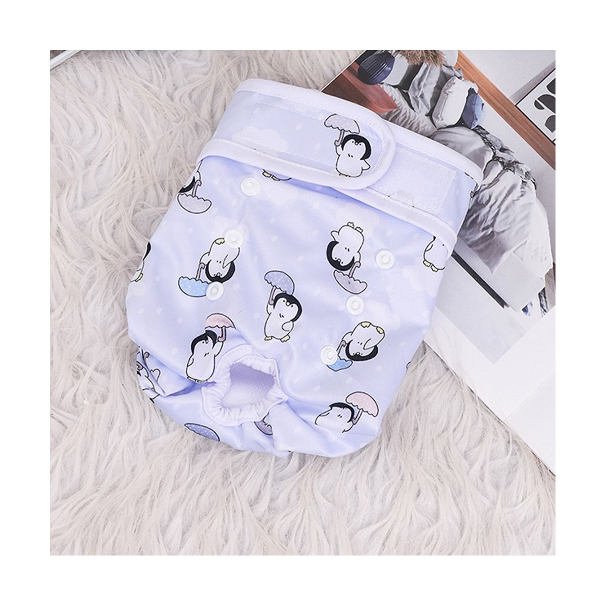 3Pcs Washable Dog Diapers Female Reusable Doggie Diapers,