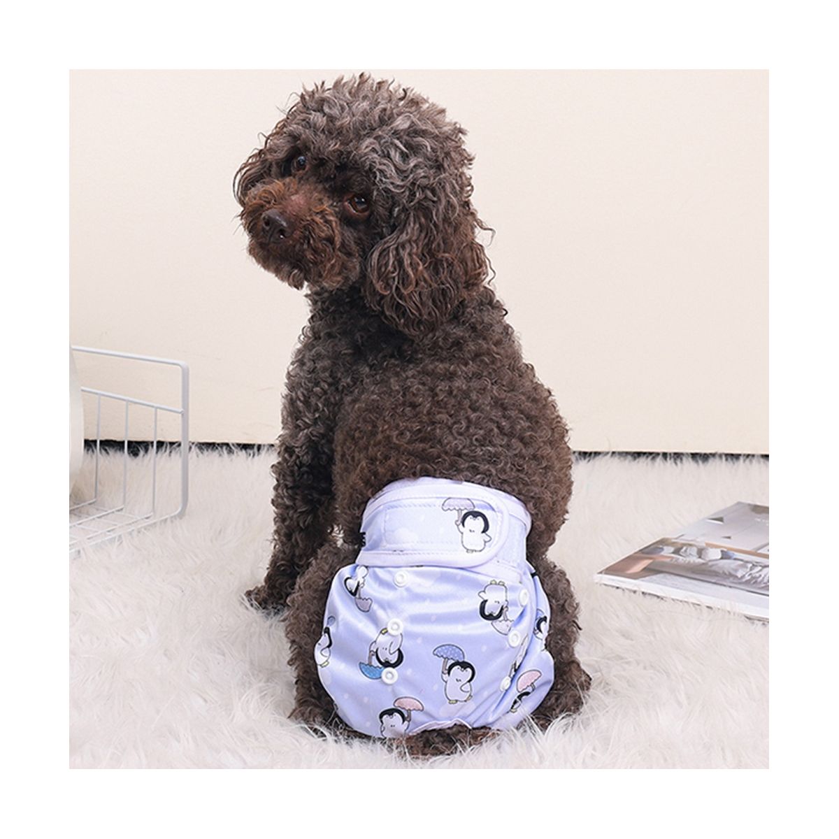 3Pcs Washable Dog Diapers Female Reusable Doggie Diapers,