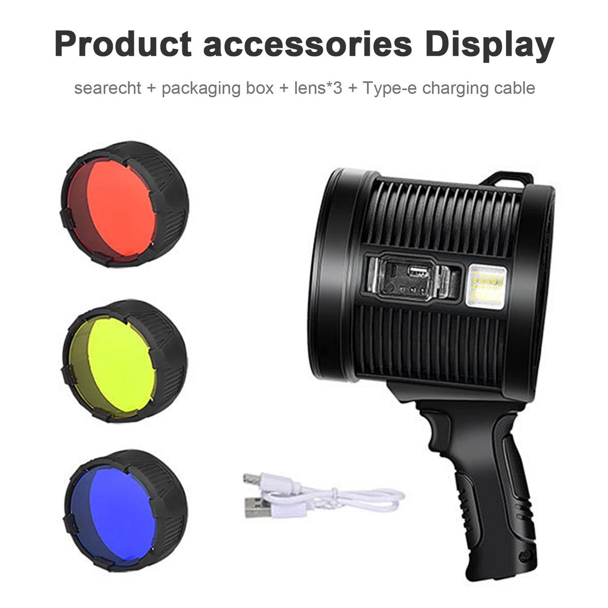 Outdoor Camping Lamp Portable Flash Light Night Fishing Emergency Flashlight Portable Searchlight