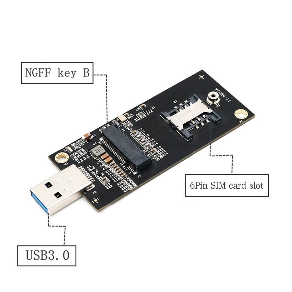 M.2 NGFF to USB3.0 Adapter Card (M.2)KEY B to USB3.0 Converter 3G/4G Module Development Board with SIM Card Slot for PC Laptop