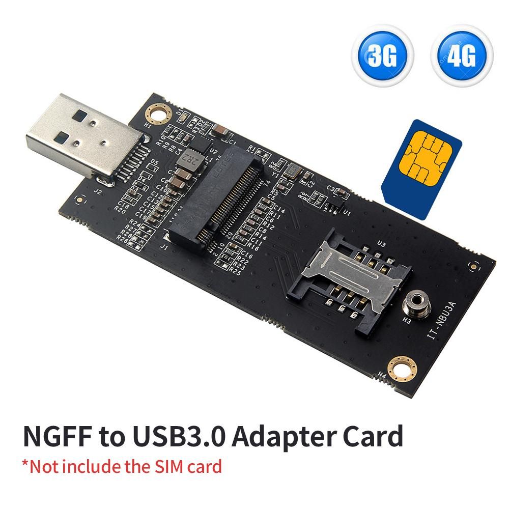 M.2 NGFF to USB3.0 Adapter Card (M.2)KEY B to USB3.0 Converter 3G/4G Module Development Board with SIM Card Slot for PC Laptop