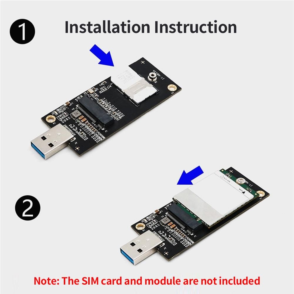 M.2 NGFF to USB3.0 Adapter Card (M.2)KEY B to USB3.0 Converter 3G/4G Module Development Board with SIM Card Slot for PC Laptop