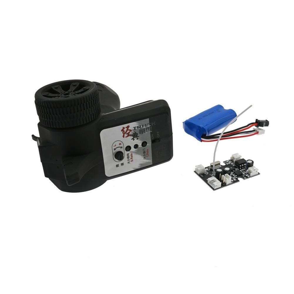 2.4G Transmitter KIT Remote Controller Receiver Board LED Lights for WPL D12 1/10 RC Car Spare Parts Accessories