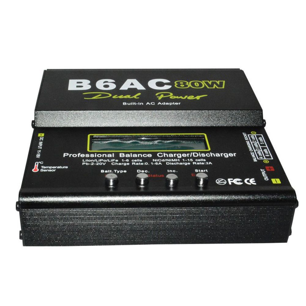 IMax B6 AC 80W RC Charger B6AC Lipo NiMh Li-ion Nicd Battery Balance Charger Digital LCD RC Discharger With15V/6A For RC