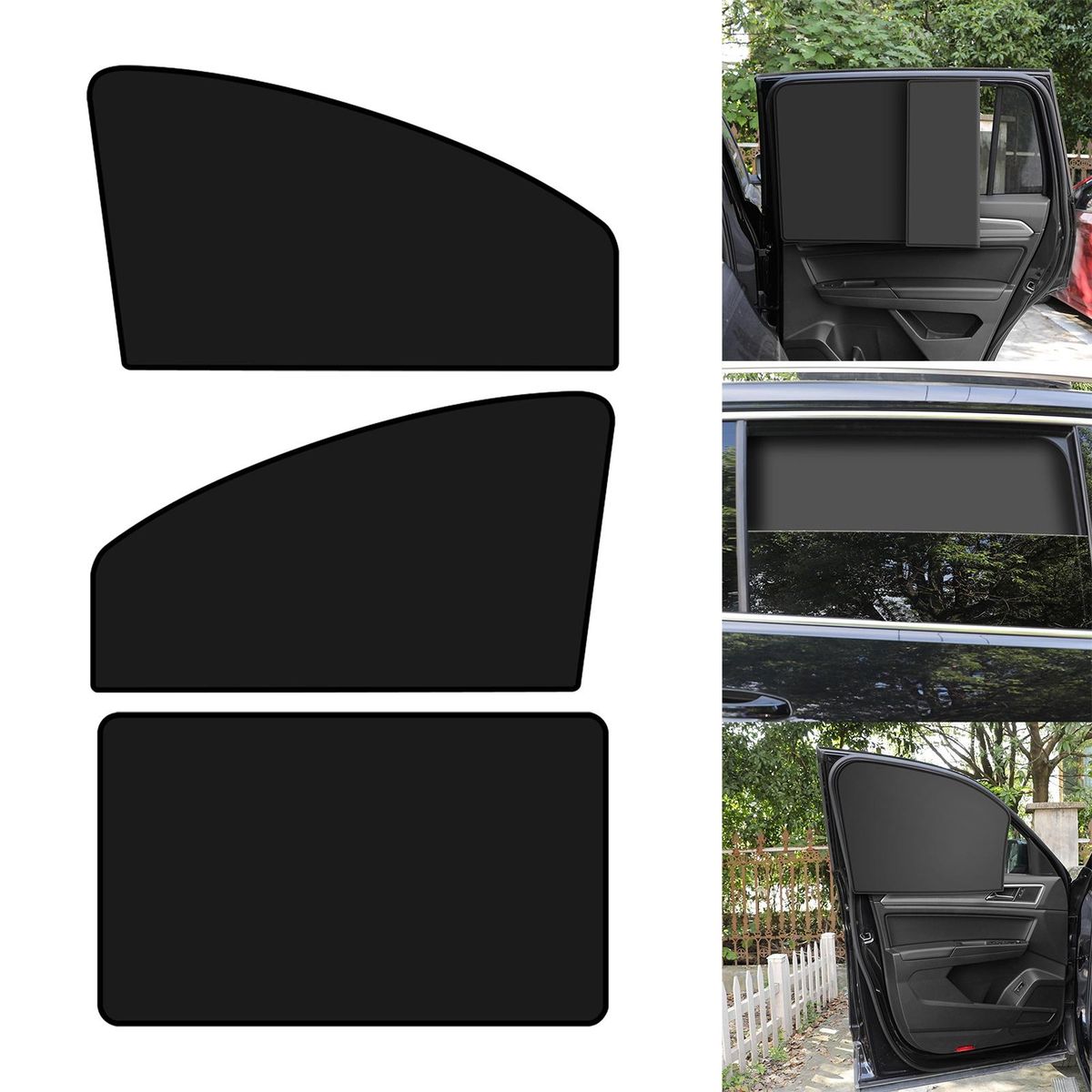 Universal Magnetic Car Window Sunshade Blocks Direct Sunlight Sun Shade Covers Automotive Curt WEF
