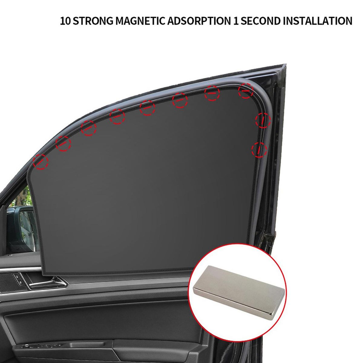 Universal Magnetic Car Window Sunshade Blocks Direct Sunlight Sun Shade Covers Automotive Curt WEF