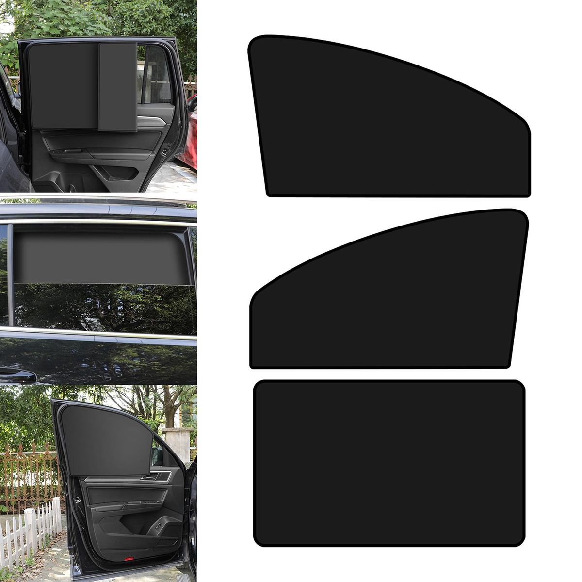 Universal Magnetic Car Window Sunshade Blocks Direct Sunlight Sun Shade Covers Automotive Curt WEF